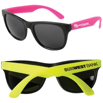 Neon Sunglasses w/Black Frame