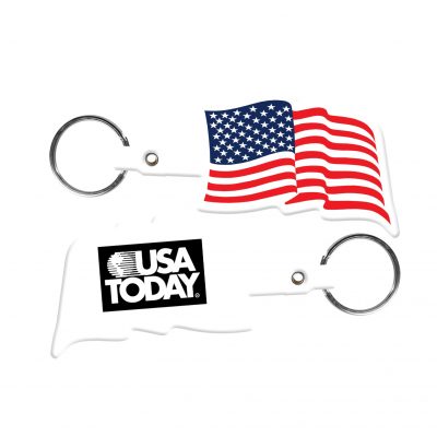 US Flag Flexible Key Tag