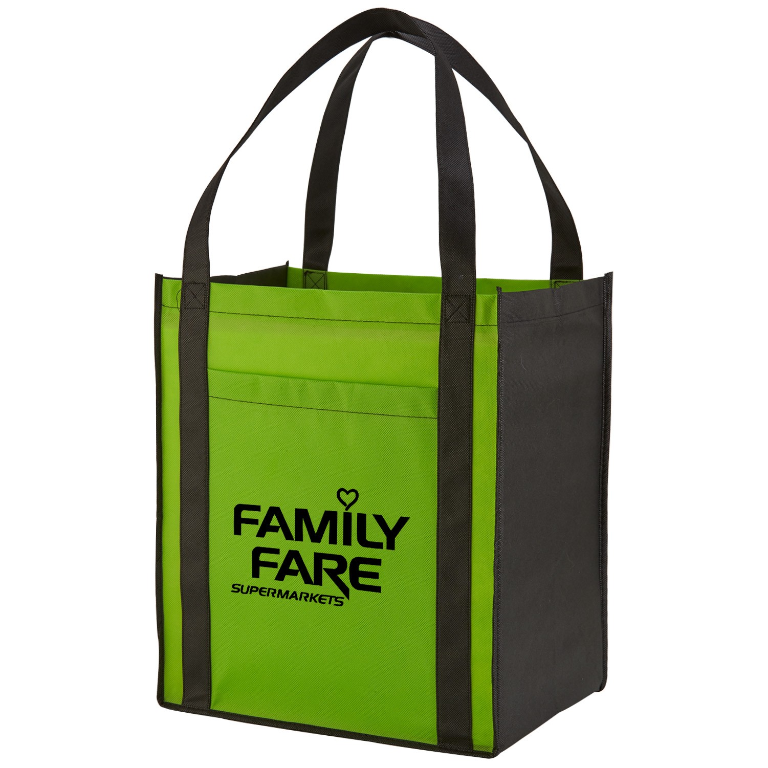 Large Non-Woven Grocery Tote w/ Pocket | Evans Manufacturing