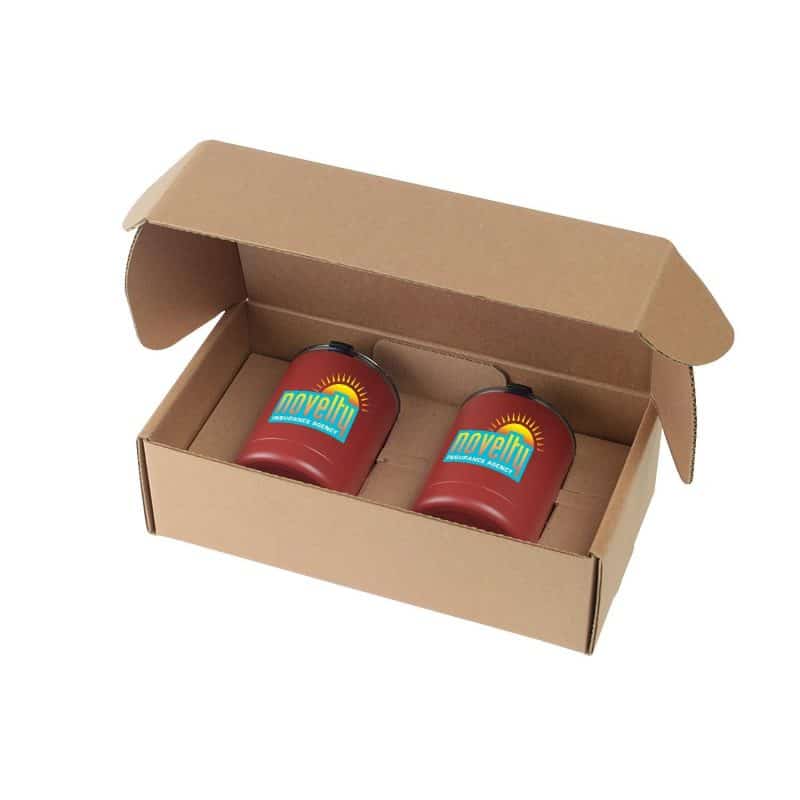 10 Oz. Stainless Steel Low Ball Glasses Gift Box Set - 3