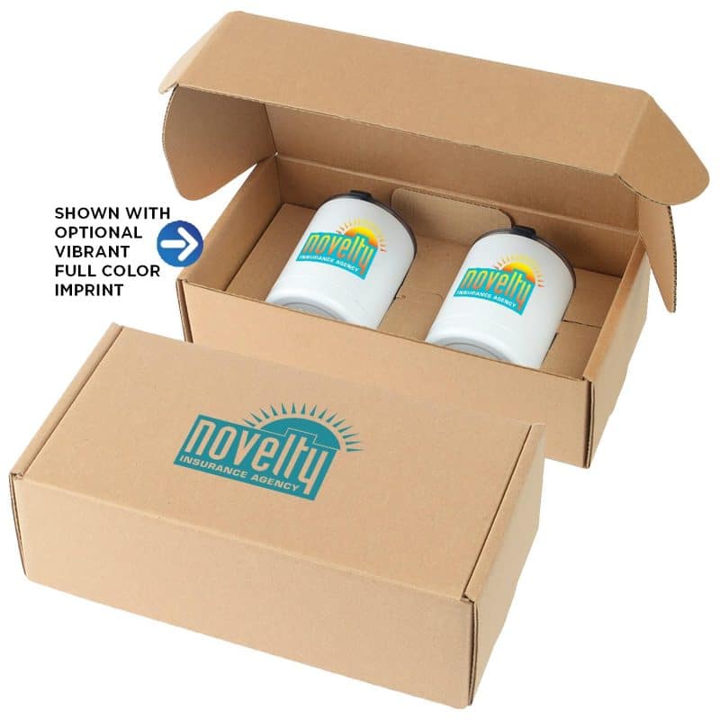 10 Oz. Stainless Steel Low Ball Glasses Gift Box Set