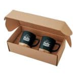 11 Oz. Ceramic Mugs w/Removable Bamboo Coaster Gift Set - 3