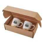 11 Oz. Ceramic Mugs w/Removable Bamboo Coaster Gift Set - 5