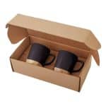 11 Oz. Ceramic Mugs w/Removable Bamboo Coaster Gift Set - 7