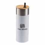 20 Oz. Stainless Steel Tumbler w/Bamboo Lid & Straw - 3