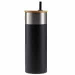 20 Oz. Stainless Steel Tumbler w/Bamboo Lid & Straw - 4