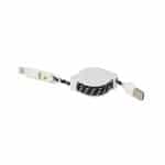 3-in-1 Retractable Fabric Charge-It™ Cable - 1