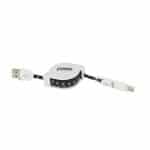 3-in-1 Retractable Fabric Charge-It™ Cable - 5