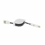 3-in-1 Retractable Fabric Charge-It™ Cable - 6