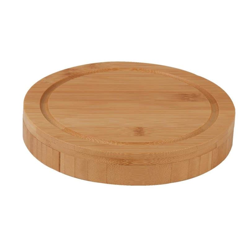 5-Piece Swivel Top Bamboo Cheese Board Set - 2