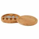 5-Piece Swivel Top Bamboo Cheese Board Set - 3