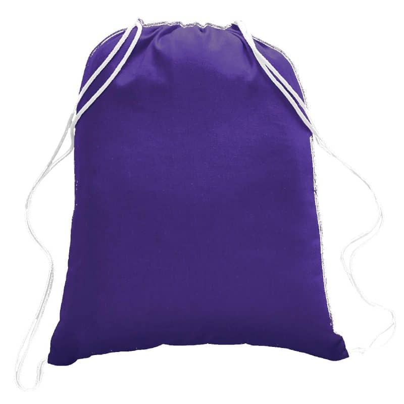 5.5 oz. Cotton Canvas Drawstring Backpack - 7