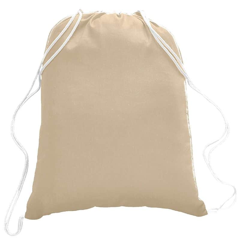 5.5 oz. Cotton Canvas Drawstring Backpack - 9