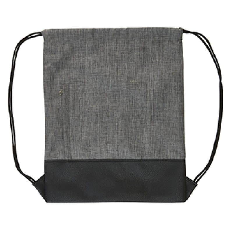 Heathered Drawstring Backpack - 1