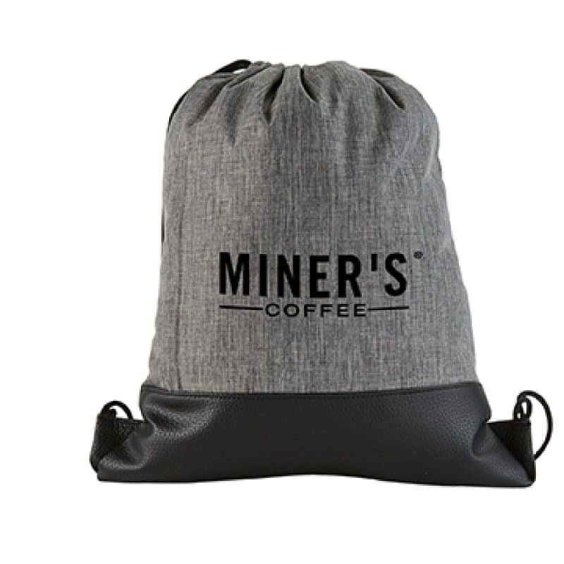 Heathered Drawstring Backpack - 2