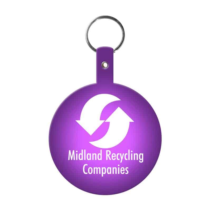 Large Circle Flexible Key Tag - 8