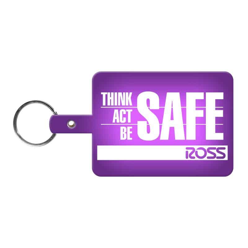 Large Rectangle Flexible Key Tag - 8