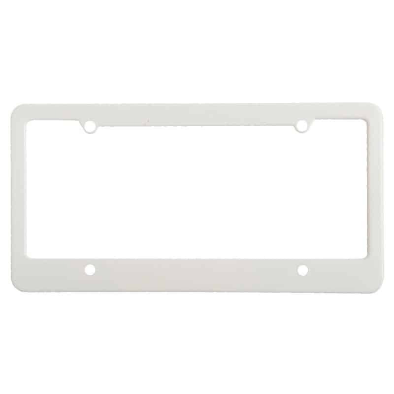 License Plate Frame w/ 4 Holes & Straight Bottom - 4