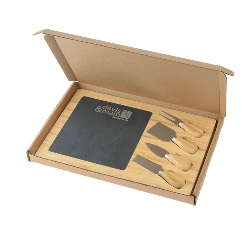 Slate Cheese Board Gift Box Set - 3