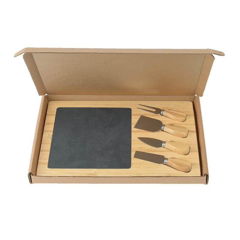 Slate Cheese Board Gift Box Set - 8