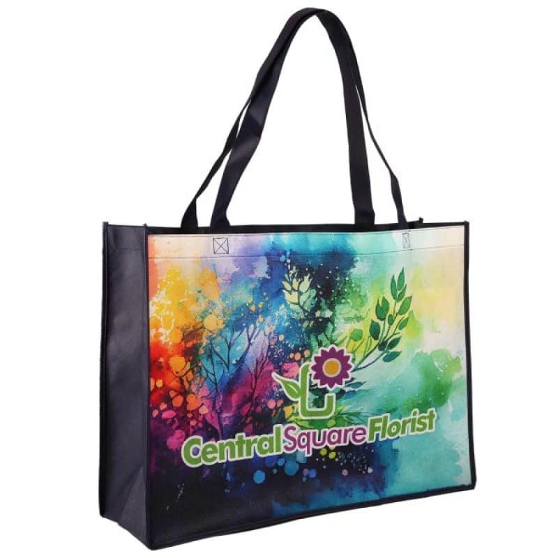 2 Sided Sublimated Large Non-Woven Shopping Tote Bag - 1
