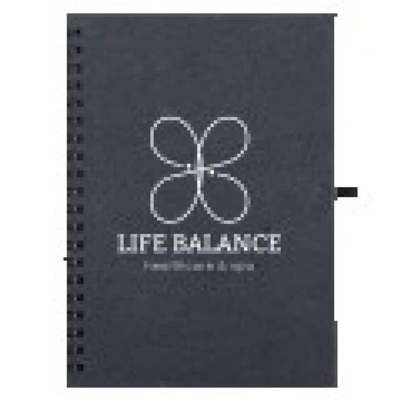 Bonded Leather Spiral Notebook W/FSC Recycled Paper (5" x 7") - 2
