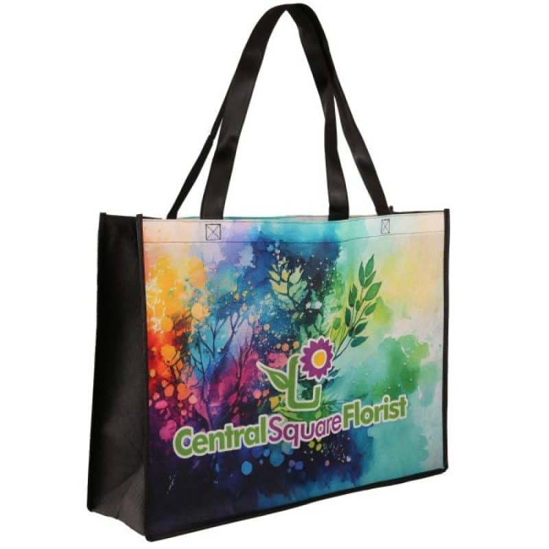 Sublimated Large Non-Woven Shopping Tote Bag - 1