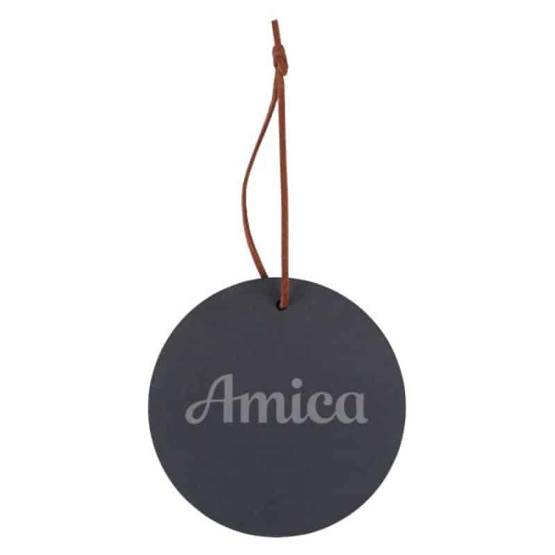 Slate Round Ornament