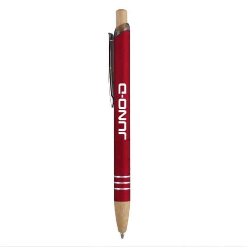 Venosa Velvet-Touch Aluminum Pen w/Bamboo Accents - 4