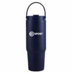 27 Oz. Siam Powder Coated Recycled Stainless Steel Tumbler w/Carrying Handle - 1