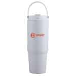 27 Oz. Siam Powder Coated Recycled Stainless Steel Tumbler w/Carrying Handle - 2