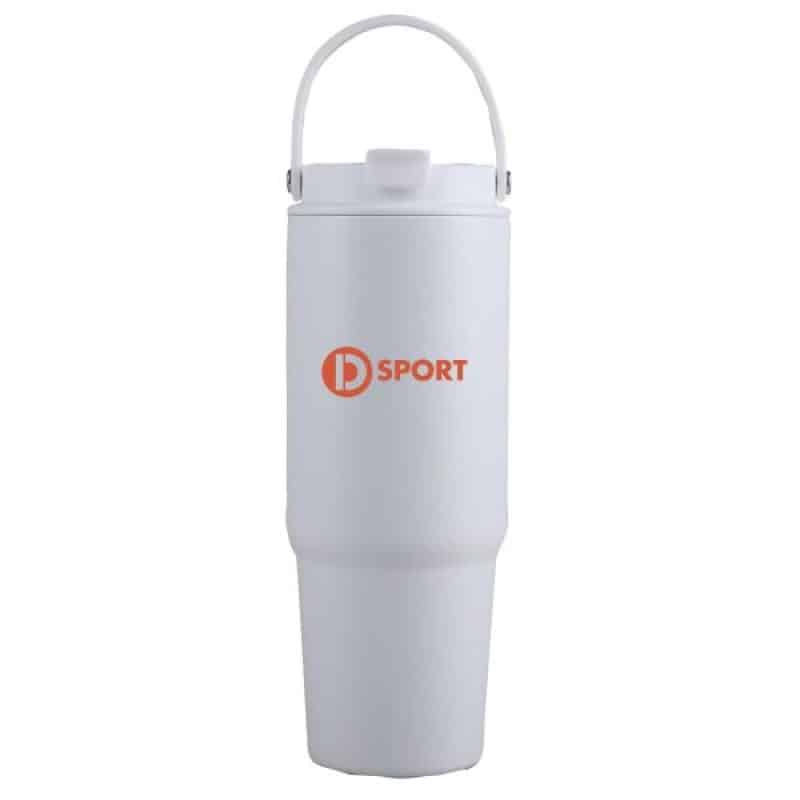27 Oz. Siam Powder Coated Recycled Stainless Steel Tumbler w/Carrying Handle - 2