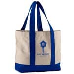 10 Oz. Newport Cotton Canvas Striped Tote Bag - 3