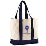 10 Oz. Newport Cotton Canvas Striped Tote Bag - 4