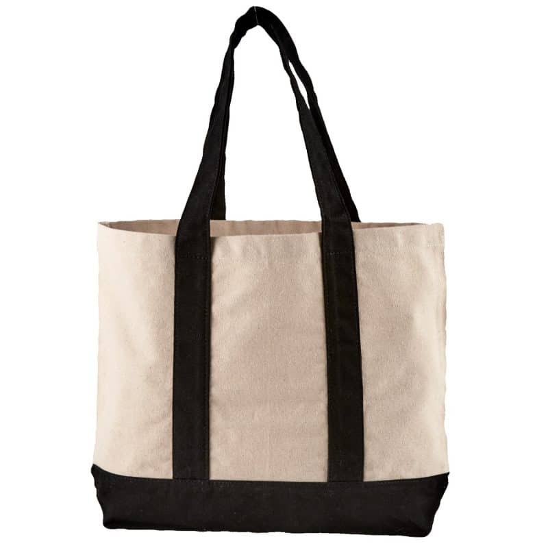 10 Oz. Newport Cotton Canvas Striped Tote Bag - 5