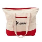 12 Oz. Cotton Canvas Zippered Tote Bag