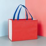 Color Combination Non-Woven Shopping Tote Bag - 1