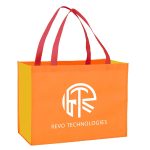 Color Combination Non-Woven Shopping Tote Bag - 3