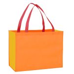 Color Combination Non-Woven Shopping Tote Bag - 4