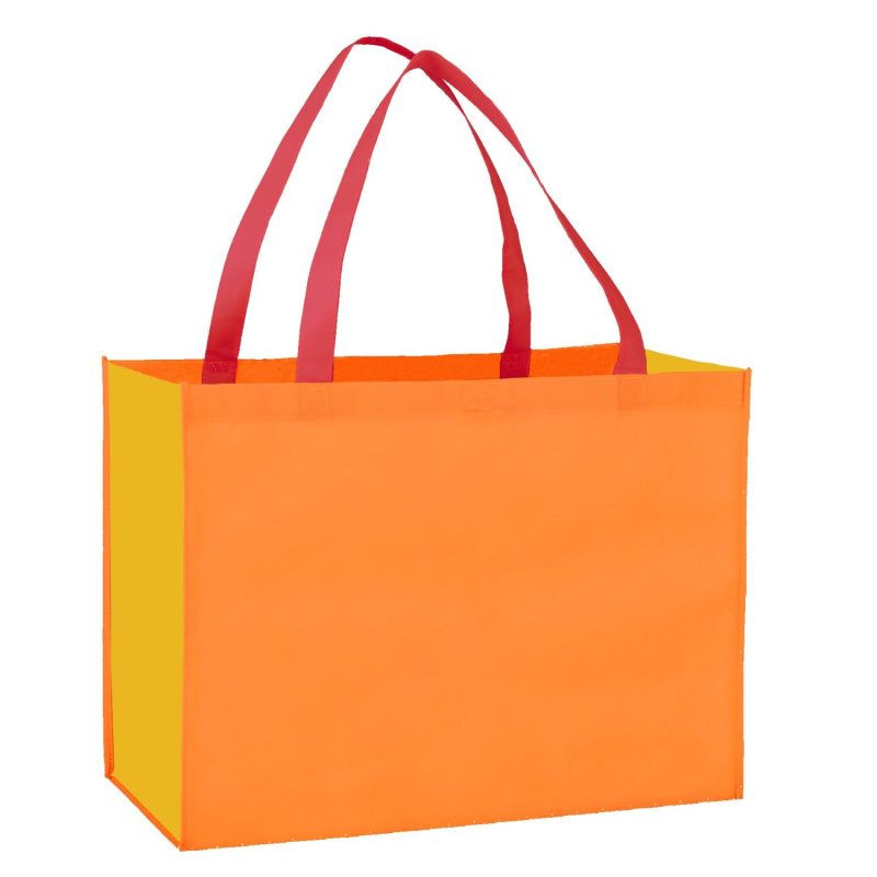 Color Combination Non-Woven Shopping Tote Bag - 4
