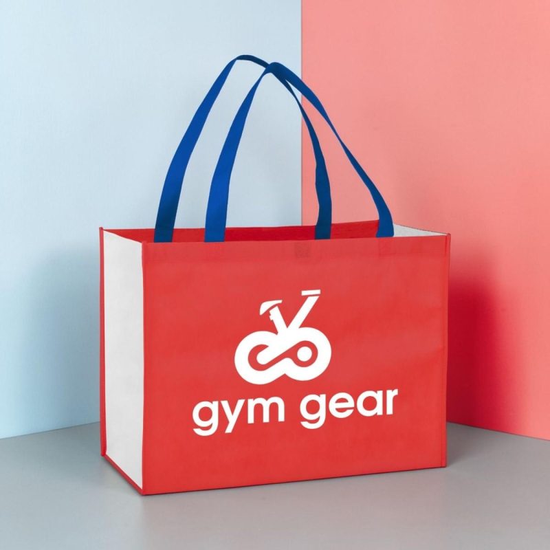 Color Combination Non-Woven Shopping Tote Bag