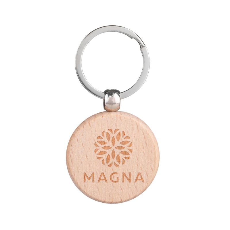 Oak Round Keytag