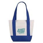 Small TJ Cotton Canvas Zippered Tote - 3