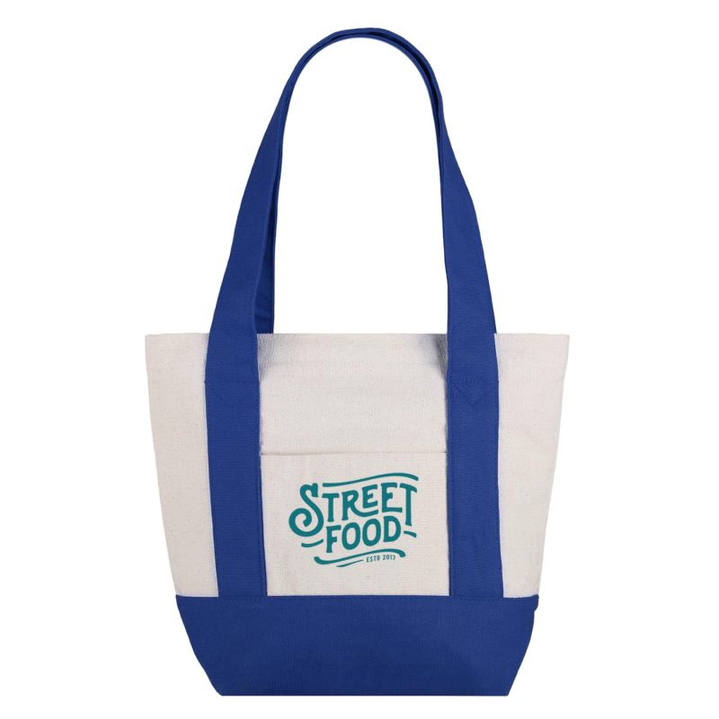 Small TJ Cotton Canvas Zippered Tote - 3