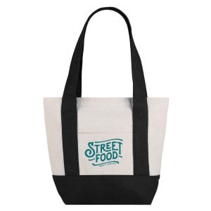 Small TJ Cotton Canvas Zippered Tote