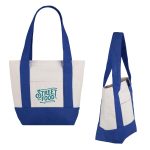 Small TJ Cotton Canvas Zippered Tote - 4