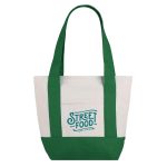 Small TJ Cotton Canvas Zippered Tote - 5