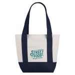 Small TJ Cotton Canvas Zippered Tote - 7