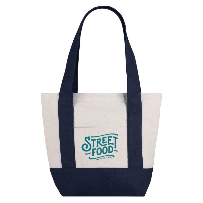 Small TJ Cotton Canvas Zippered Tote - 7