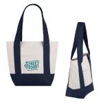 Small TJ Cotton Canvas Zippered Tote - 8